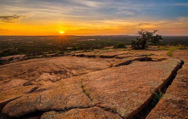 Sunset, Enchanted Rock State Park, Texas